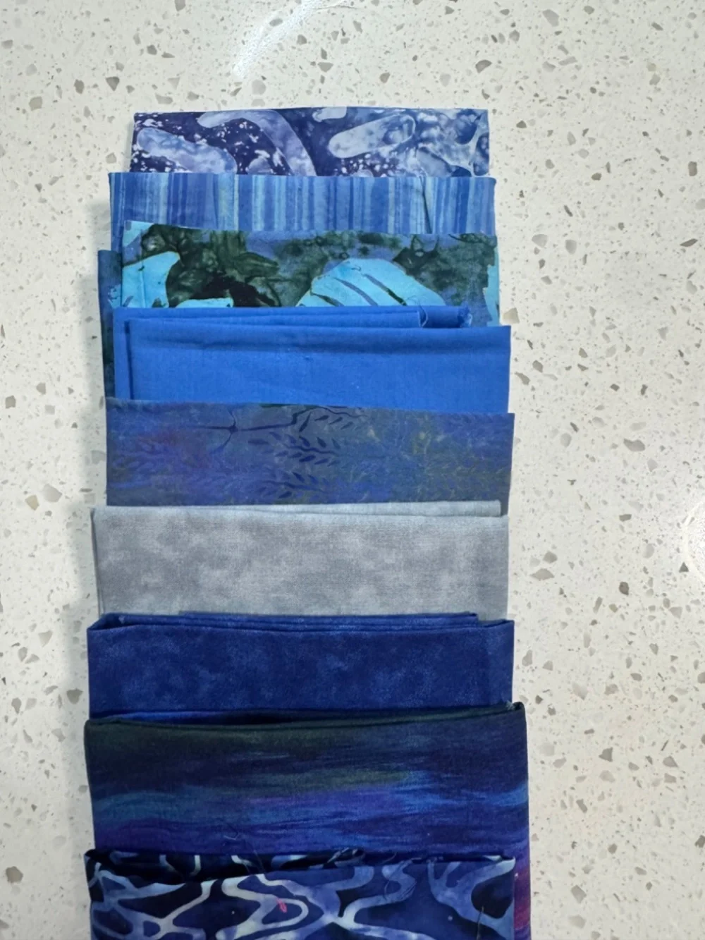 NIP Turquoise and Blue Quilt Pieces